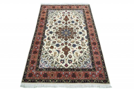 Surface texture of New Tabriz rug with natural Cork and intricate pattern