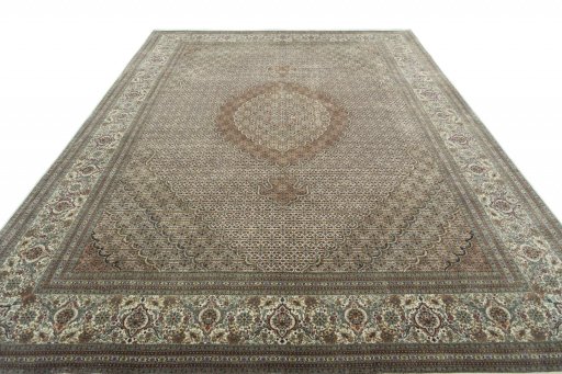 Surface texture of New Tabriz rug with natural Cork and intricate pattern