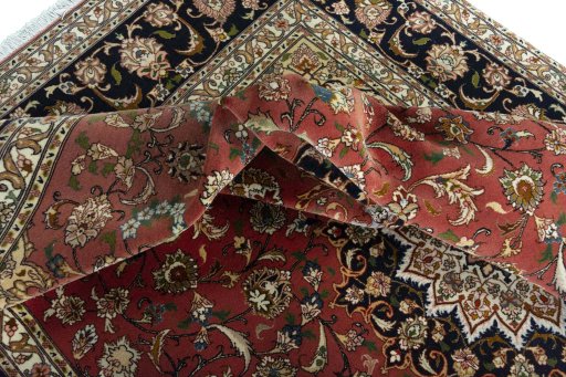 Surface texture of New Tabriz rug with natural Cork and intricate pattern