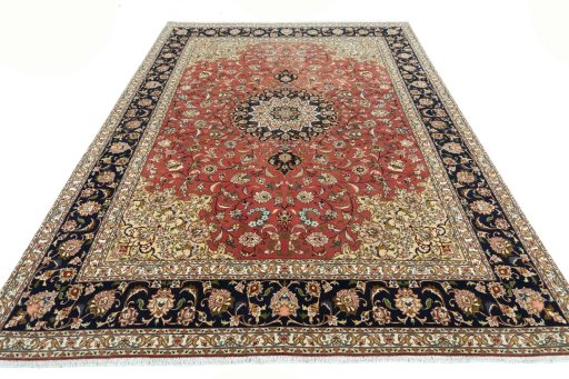 Surface texture of New Tabriz rug with natural Cork and intricate pattern