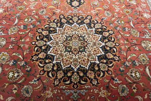 Central medallion detail of New Tabriz rug from Iran / Persia