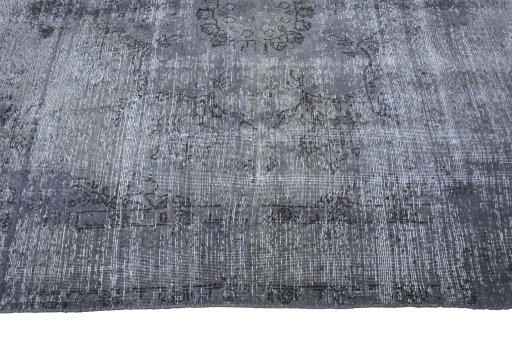 Full view of 1970s Tabriz rug from Iran / Persia, 288 × 201 cm in Gray tones
