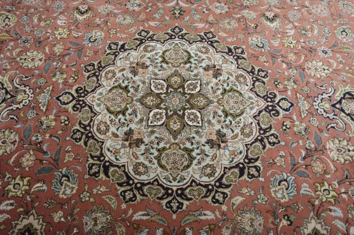 Central medallion detail of New Tabriz rug from Iran / Persia