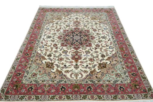 Surface texture of New Tabriz rug with natural Cork and intricate pattern