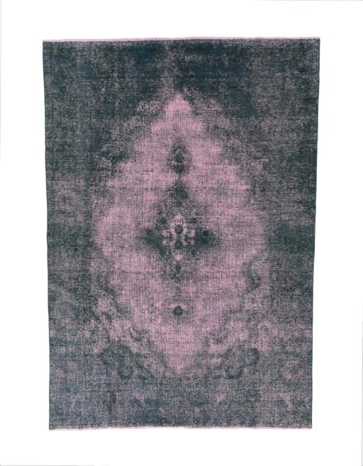 Full view of 1950s Tabriz rug from Iran / Persia, 285 × 197 cm in Red tones