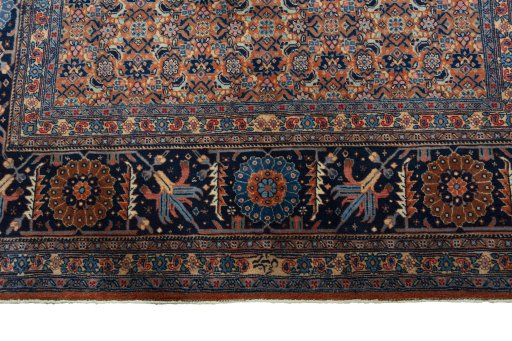 Central medallion detail of 1930s Tabriz rug from Iran / Persia