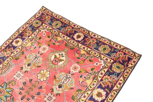 Surface texture of 1980s Tabriz rug with natural Wool and intricate pattern