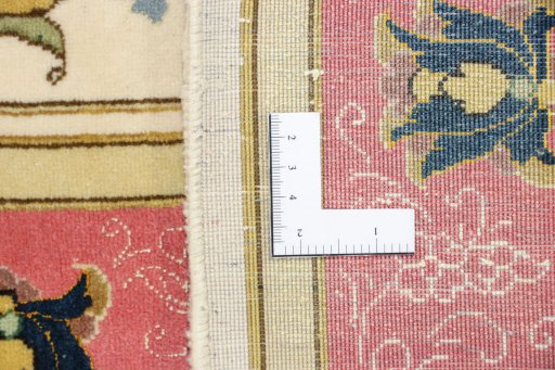 Full view of New Tabriz rug from Iran / Persia, 120 × 80 cm in Beige tones