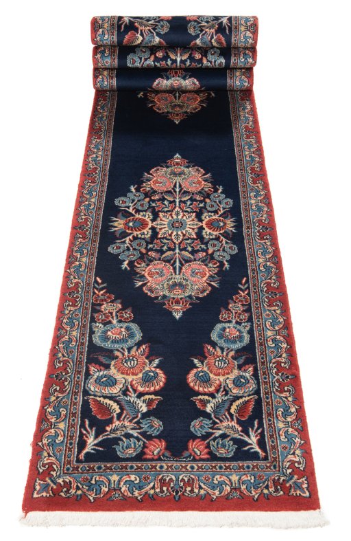 Close-up detail of New Tabriz rug from Iran / Persia showing Wool weave