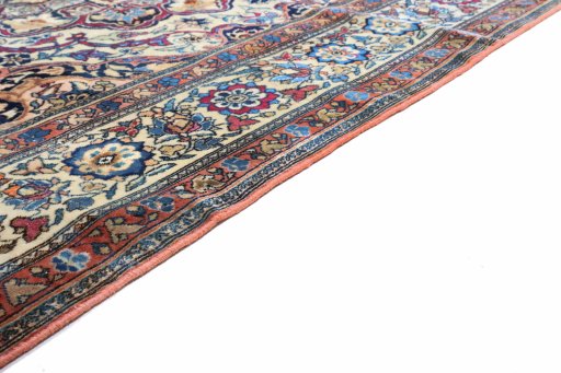 Central medallion detail of 1900s Tehran rug from Iran / Persia