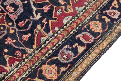 Central medallion detail of 1900s Tehran rug from Iran / Persia