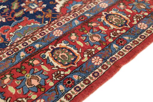 Central medallion detail of 1950s Varamin rug from Iran / Persia