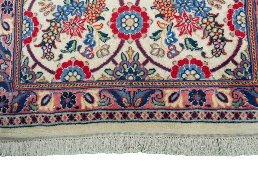 Central medallion detail of New Varamin rug from Iran / Persia