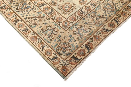 Central medallion detail of 1930s Yazd rug from Iran / Persia