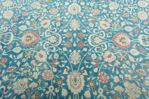 Central medallion detail of 1930s Yazd rug from Iran / Persia