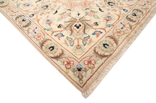 Central medallion detail of 2000s Yazd rug from Iran / Persia