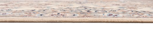 Close-up detail of New Nain 6La with Silk rug from Iran / Persia showing Wool weave