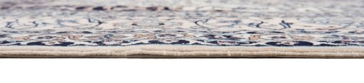 Close-up detail of New Nain 6La with Silk rug from Iran / Persia showing Wool weave