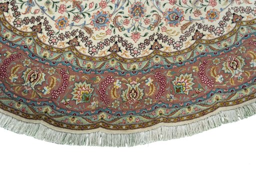 Close-up detail of New Tabriz 50/60/70 Raj rug from Iran / Persia showing Cork weave