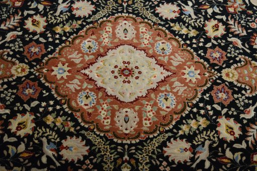 Central medallion detail of New Tabriz 50/60/70 Raj rug from Iran / Persia