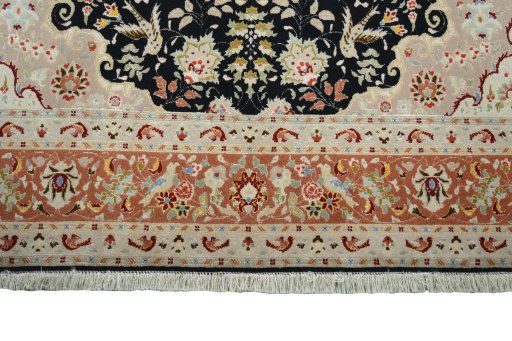Full view of New Tabriz 50/60/70 Raj rug from Iran / Persia, 208 × 150 cm in Gray tones