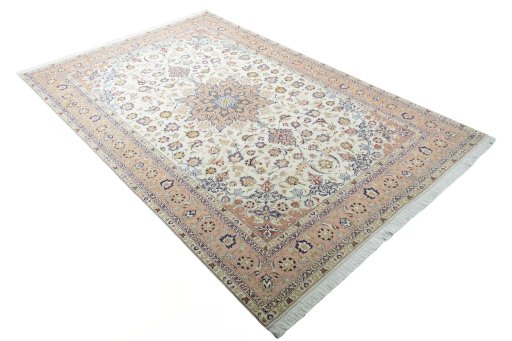 Close-up detail of New Tabriz 50/60/70 Raj rug from Iran / Persia showing Cork weave