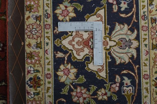 Central medallion detail of New Tabriz 50/60/70 Raj rug from Iran / Persia