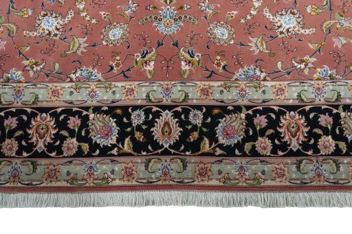 Full view of New Tabriz 50/60/70 Raj rug from Iran / Persia, 308 × 203 cm in Red tones