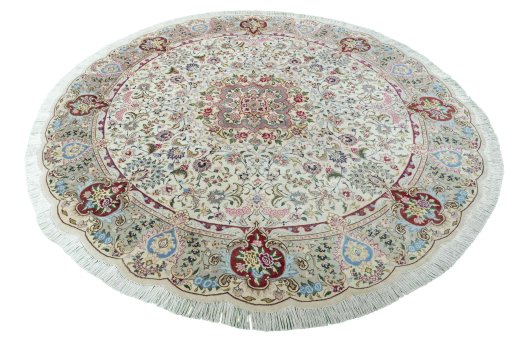 Surface texture of New Tabriz 50/60/70 Raj rug with natural Cork and intricate pattern