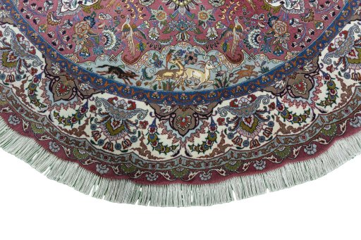 Close-up detail of New Tabriz 50/60/70 Raj rug from Iran / Persia showing Cork weave