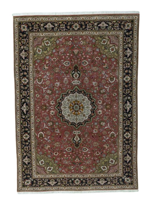 Full view of 2000s Tabriz 50/60/70 Raj rug from Iran / Persia, 290 × 202 cm in Red tones