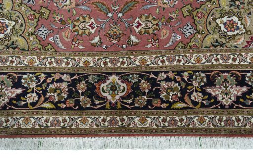 Full view of 2000s Tabriz 50/60/70 Raj rug from Iran / Persia, 290 × 202 cm in Red tones