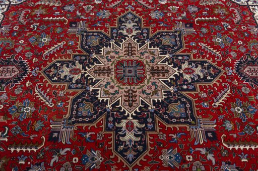 Central medallion detail of 2000s Tabriz 50/60/70 Raj rug from Iran / Persia