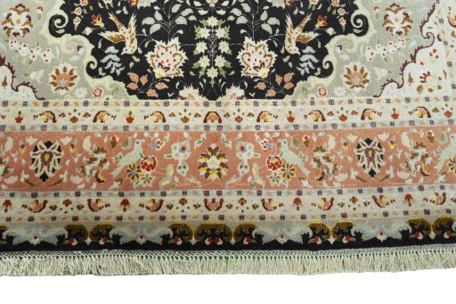 Full view of 2000s Tabriz 50/60/70 Raj rug from Iran / Persia, 208 × 150 cm in Gray tones