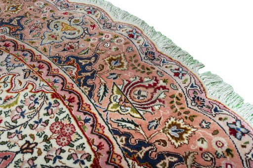 Surface texture of New Tabriz 50/60/70 Raj rug with natural Cork and intricate pattern