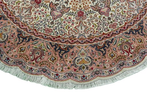 Close-up detail of New Tabriz 50/60/70 Raj rug from Iran / Persia showing Cork weave