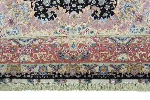 Full view of 2000s Tabriz 50/60/70 Raj rug from Iran / Persia, 208 × 151 cm in Gray tones
