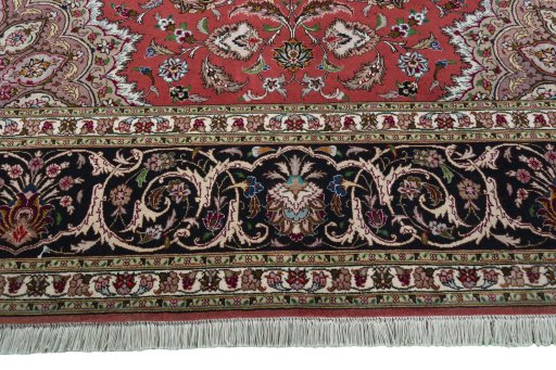 Full view of 2000s Tabriz 50/60/70 Raj rug from Iran / Persia, 317 × 205 cm in Red tones