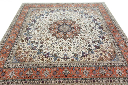 Surface texture of New Tabriz 50/60/70 Raj rug with natural Cork and intricate pattern
