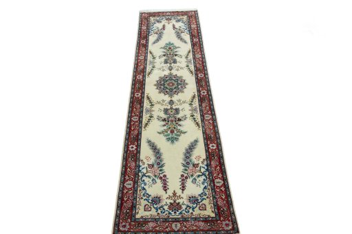 Surface texture of 2000s Tabriz 50/60/70 Raj rug with natural Cork and intricate pattern