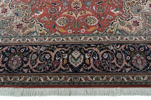 Full view of New Tabriz 50/60/70 Raj rug from Iran / Persia, 303 × 205 cm in Red tones