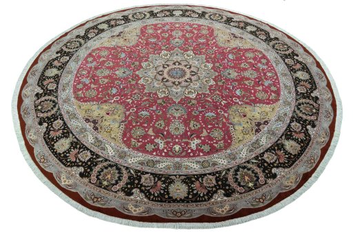 Surface texture of New Tabriz 50/60/70 Raj rug with natural Cork and intricate pattern