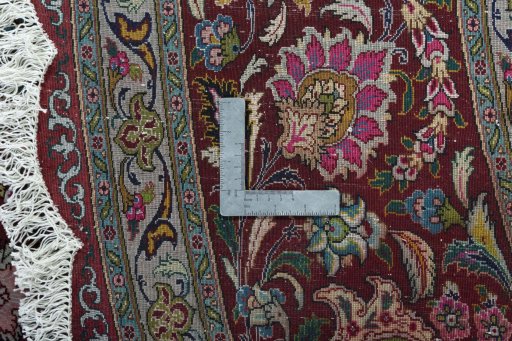 Surface texture of New Tabriz 50/60/70 Raj rug with natural Cork and intricate pattern
