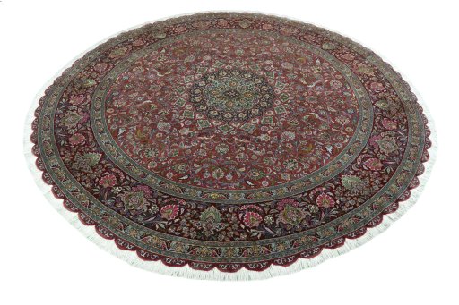 Surface texture of New Tabriz 50/60/70 Raj rug with natural Cork and intricate pattern