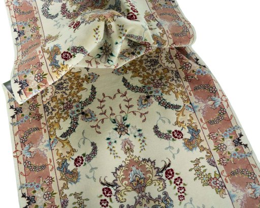 Close-up detail of New Tabriz 50/60/70 Raj rug from Iran / Persia showing Cork weave