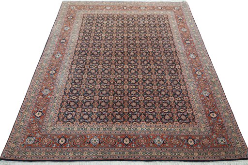 Surface texture of New Tabriz 50/60/70 Raj rug with natural Cork and intricate pattern