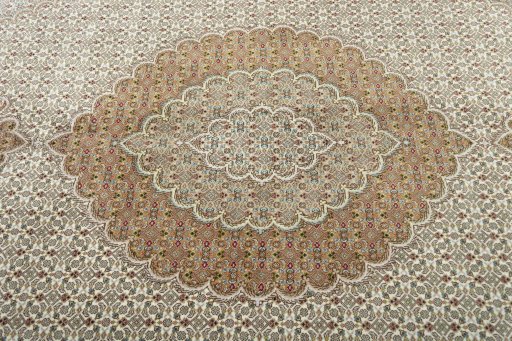 Central medallion detail of New Tabriz 50/60/70 Raj rug from Iran / Persia