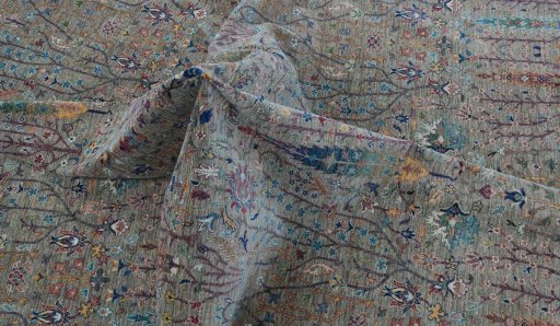 Full view of New Haj-jalili rug from Pakistan, 288 × 186 cm in Beige tones
