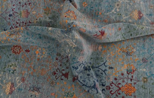 Full view of New Haj-jalili rug from Pakistan, 235 × 170 cm in Blue tones