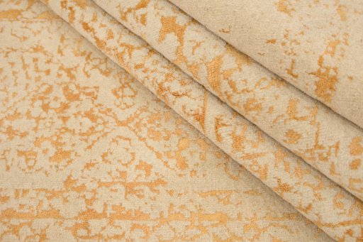 Close-up detail of New Organic rug from Turkey showing Wool weave